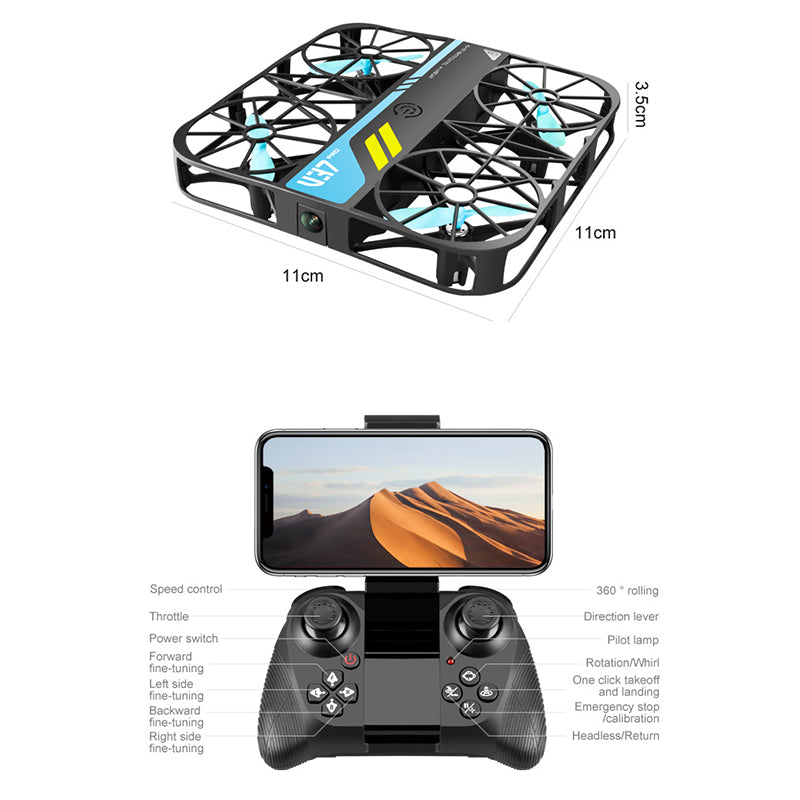 4DRC V37 Pro HD Aerial Photo Aircraft Grid Protected Pocket Mini Drone, Single Battery 4DRC V37 Pro HD Aerial Photo Aircraft Grid Protected Pocket Mini Drone, Single Battery